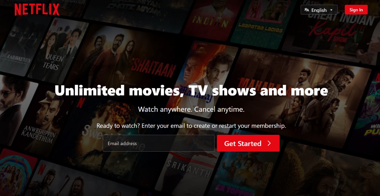 Netflix UI/UX Clone Screenshot